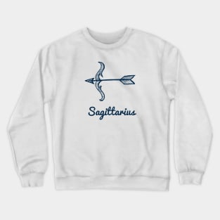 Sagittarius Zodiac Horoscope with Arrow Bow with Flower Sign and Name Crewneck Sweatshirt